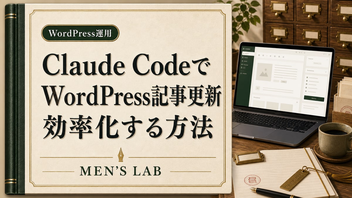 Claude CodeでWordPress記事更新を効率化する方法｜ブログ運用を半自動化する手順
