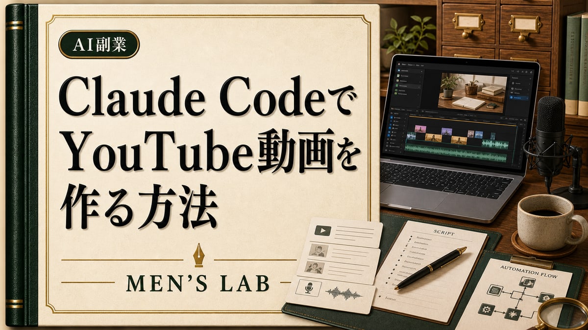 Claude CodeでYouTube動画を作る方法｜台本プロンプト、ずんだもん音声、編集フロー、マネタイズまで