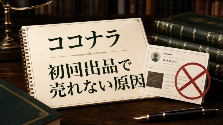 ココナラ初回出品で売れない原因を確認するノート