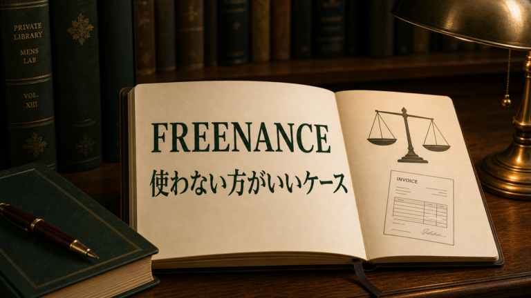 FREENANCEを使うか判断する請求書と天秤